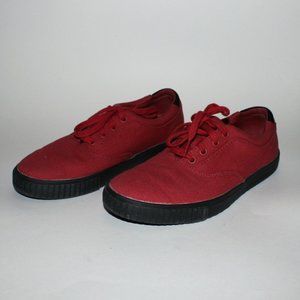 Shoes For Crews Canvas Red on Black womens Sz. 6